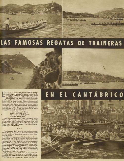 Las famosas regatas de traineras en el Cantábrico